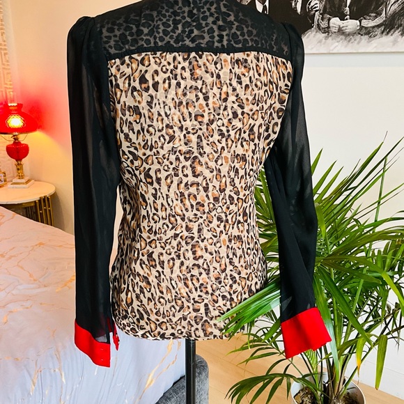 Button Down Leopard Print Top - Picture 7 of 7